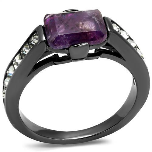 Amethyst Steel Power Ring