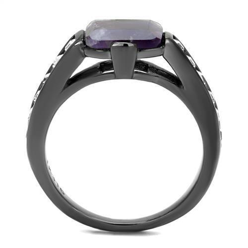 Amethyst Steel Power Ring