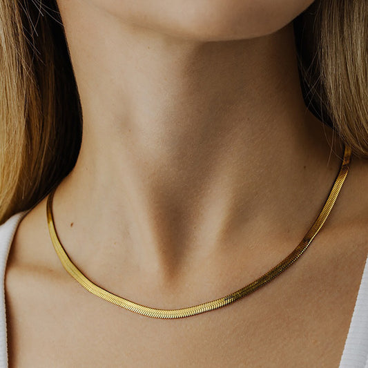 Gold Cuban Snake Chain Necklace