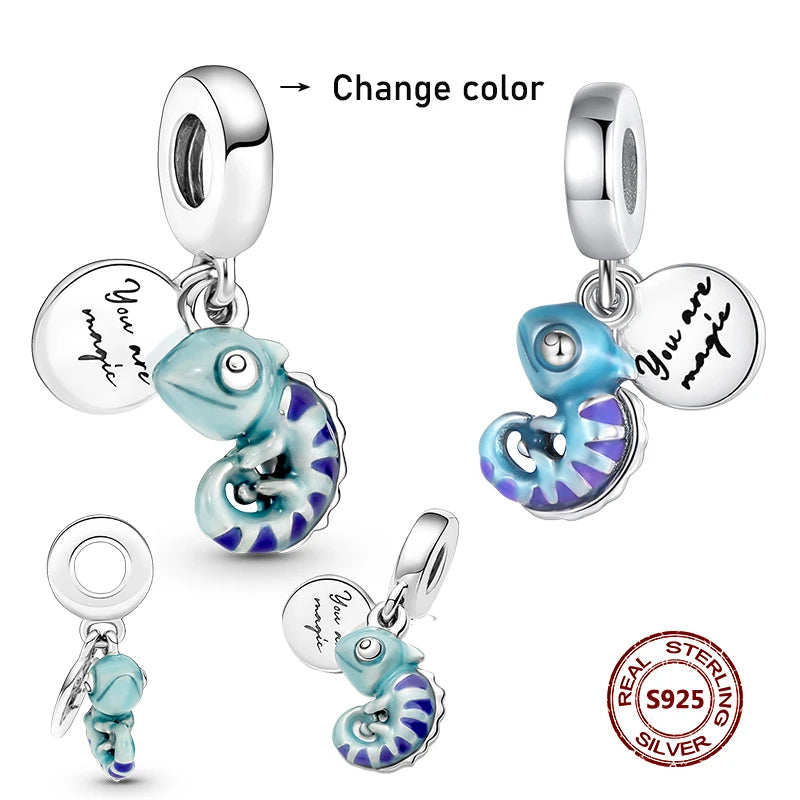 Sterling Silver Chameleon Charm