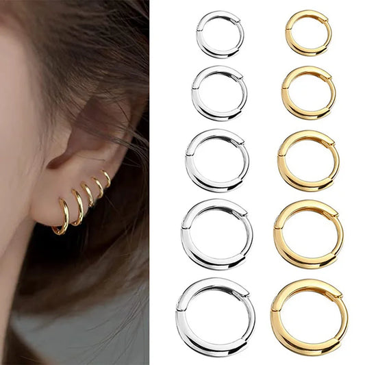 Simple Stainless Steel Hoops