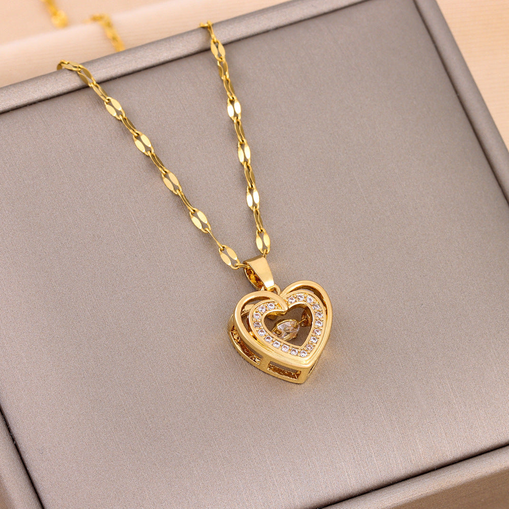 Double-Layer Love Pendant Necklace